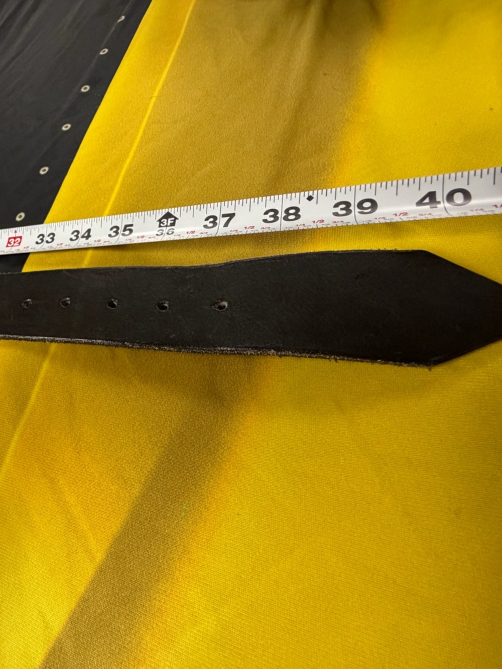 Vintage Black Silvertone Bat Concho  Belt Leather 40” long - Picture 11 of 11